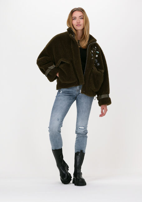 Gr&uuml;ne GOOSECRAFT Teddy-Jacke GC LOLA PINS COAT - large