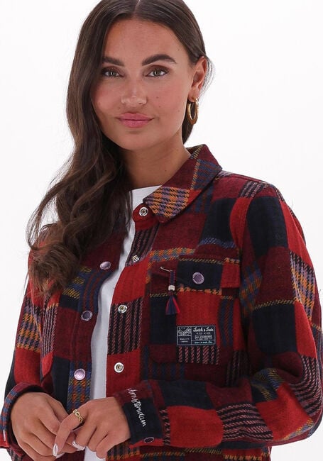 Rote SCOTCH & SODA Jack PATCHWORK SHIRT JACKET - large
