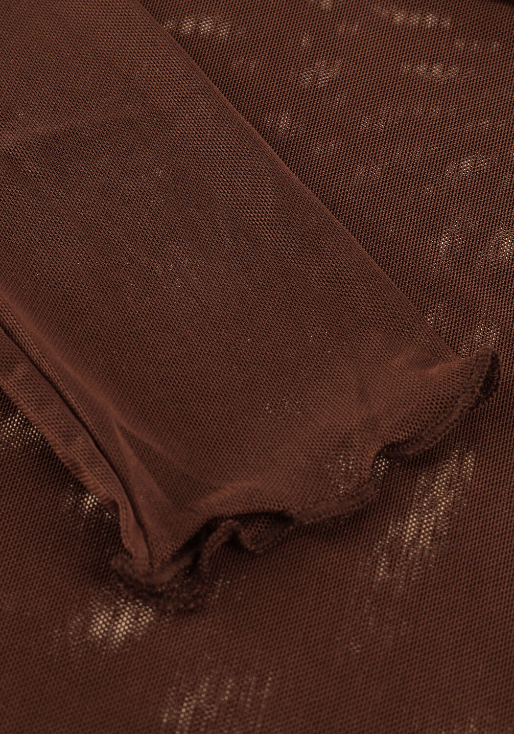 Braune OBJECT Top OBJNELA LS O-NECK MESH TOP REP - large