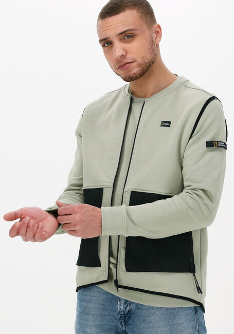 Grüne NATIONAL GEOGRAPHIC Bodywarmer HYBRID SWEAT VEST - large