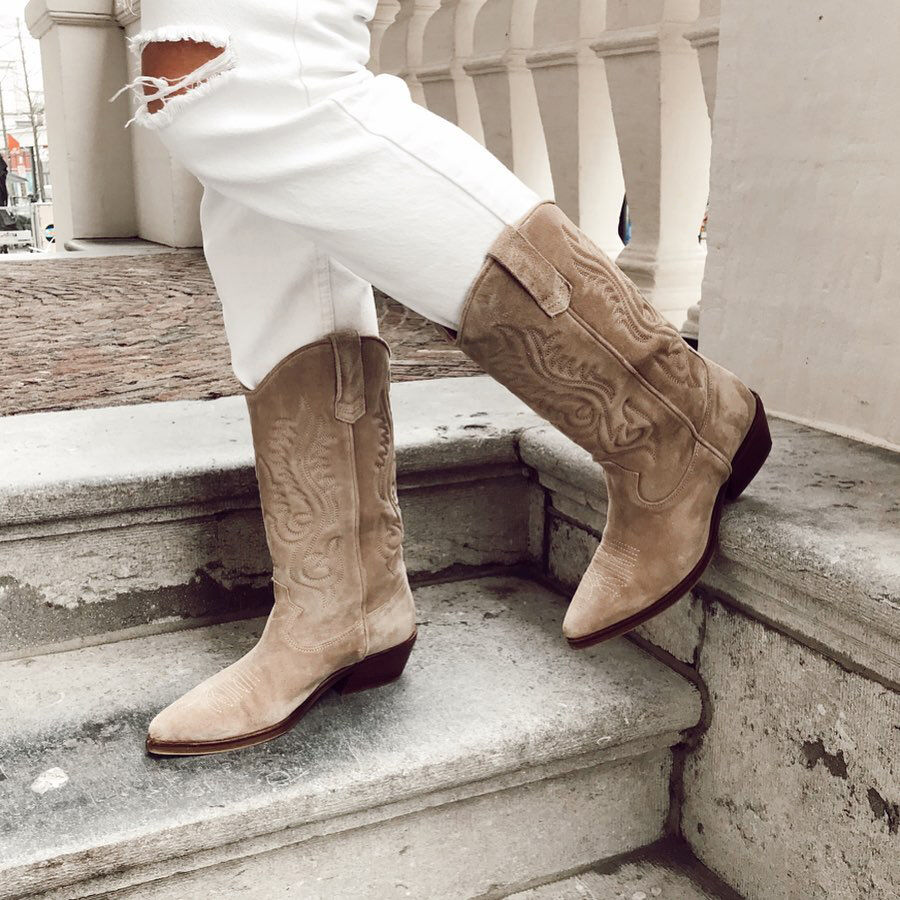 Beige VIA VAI Hohe Stiefel SIENNA BLOCK - large