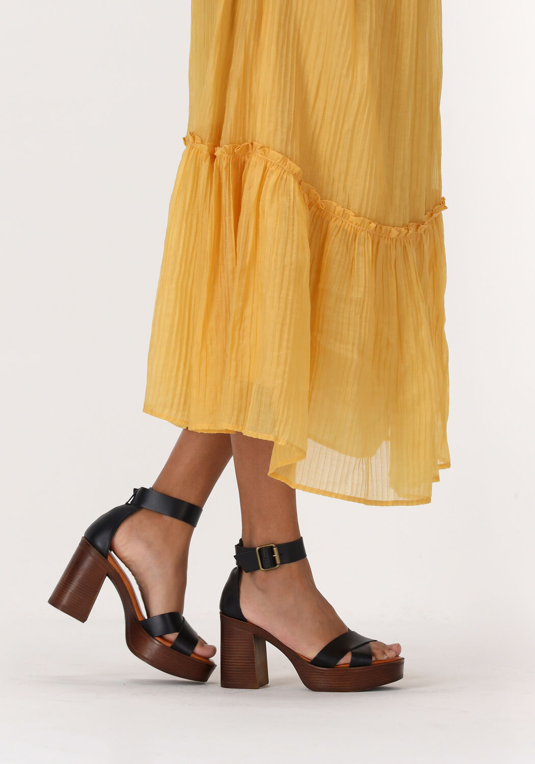 Schwarze RED-RAG Sandaletten mit Absatz 79326 - large