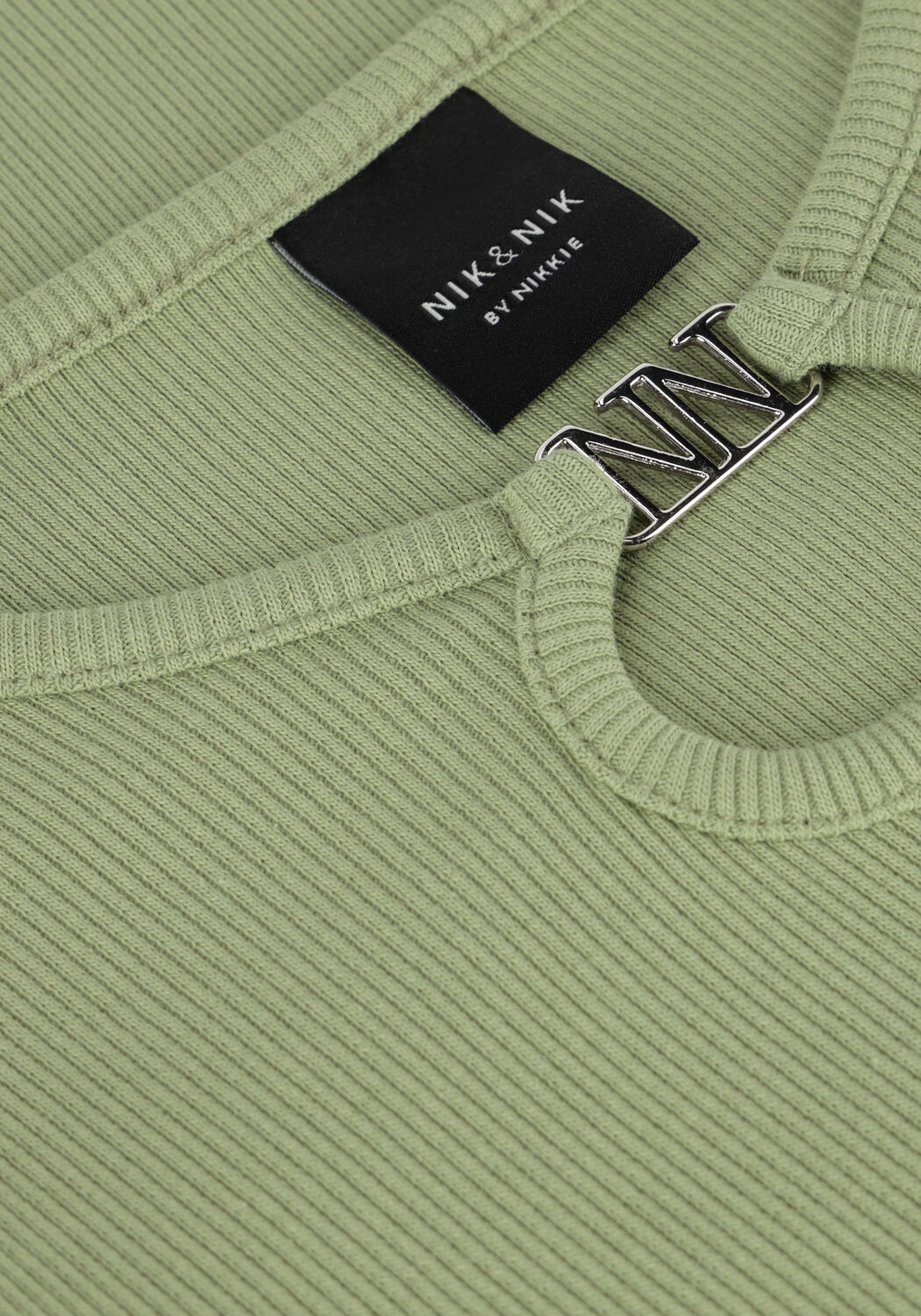 Gr&uuml;ne NIK & NIK Midikleid PRESLEY RIB DRESS - large