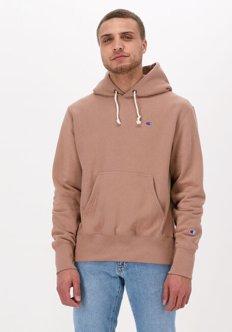 Braune CHAMPION Sweatshirt HOODED SWEATSHIRT MEN - large