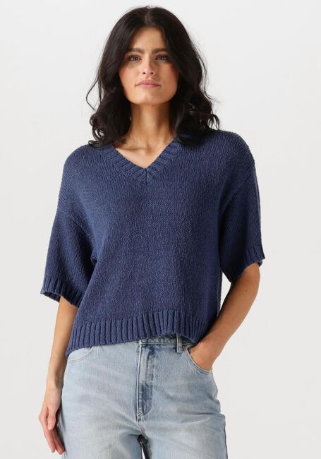Dunkelblau MSCH COPENHAGEN Top MSCHHANNALIE 2 4 V PULLOVER - large