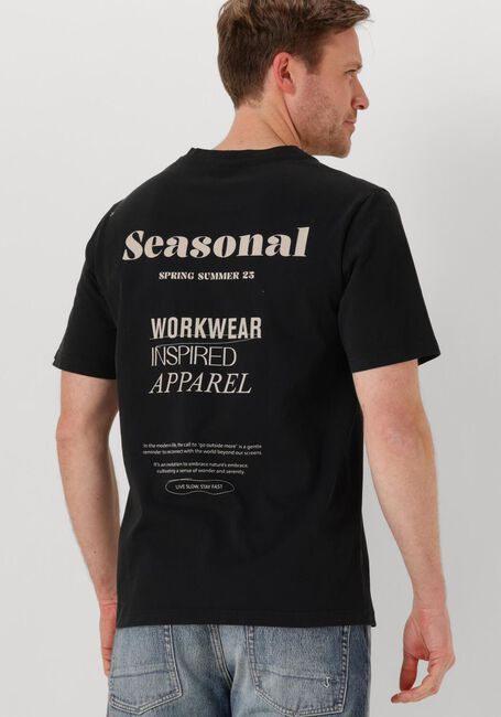 Schwarze ANERKJENDT T-shirt AKKIKKI SEASONAL TEE - large