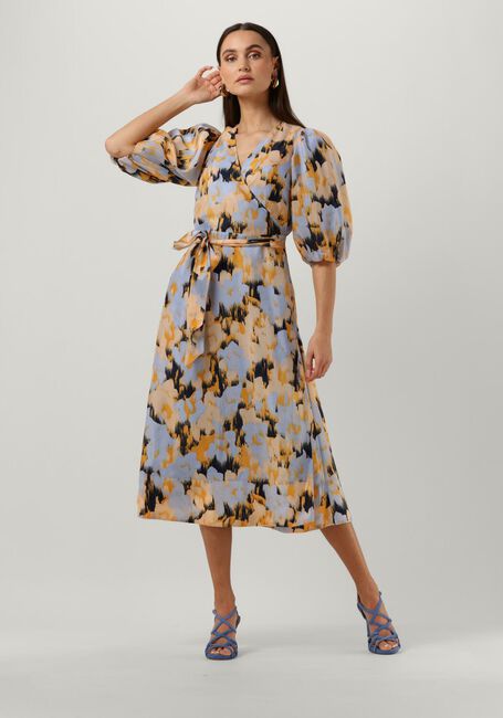 Blaue SECOND FEMALE Midikleid MARIGOLD WRAP DRESS - large
