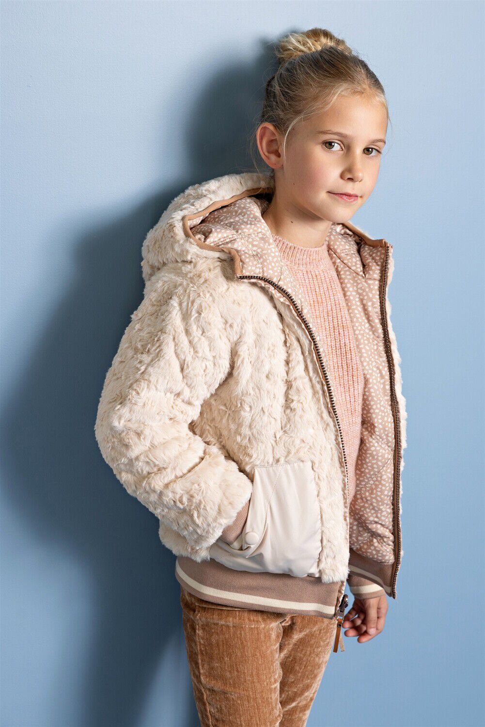 Sand NONO Wattierte Jack BOMBY REVERSIBLE HOODED BOMBER JACKET - large