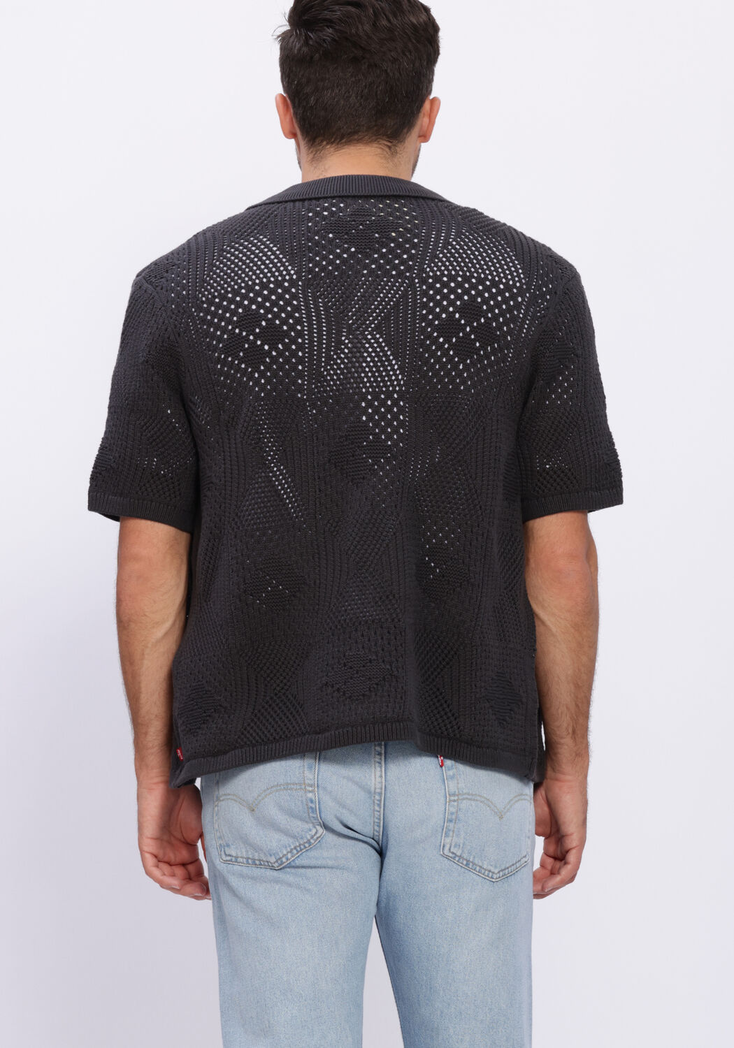 Schwarze LEVI'S Casual-Oberhemd SWEATER CAMP SHIRT - large