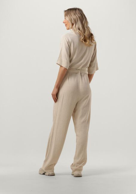 Sand SELECTED FEMME Jumpsuit SLFVIVA 2/4 LONG LINEN JUMPSUIT - large