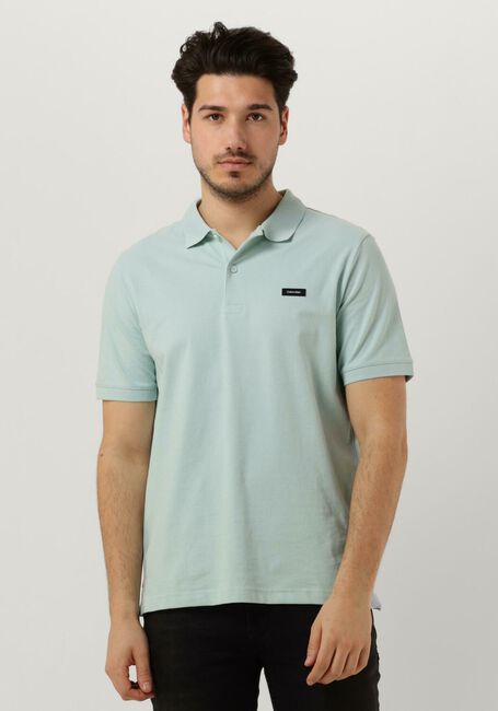 Hellblau CALVIN KLEIN Polo-Shirt STRETCH PIQUE SLIM BUTTON POLO - large