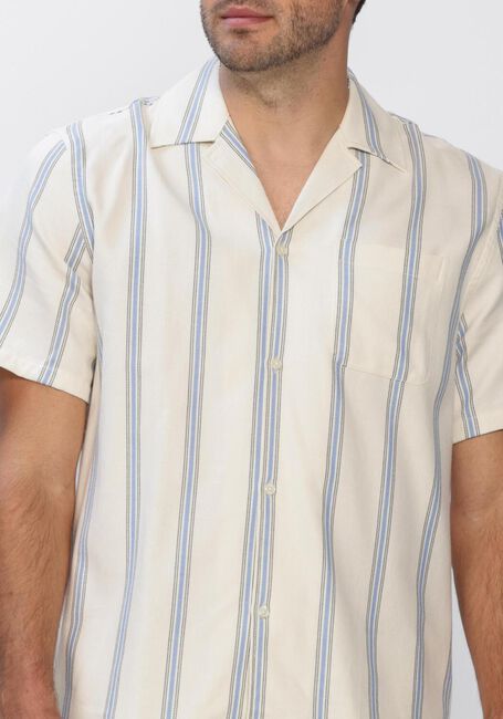Ecru LES DEUX Casual-Oberhemd LAWSON STRIPE SS SHIRT - large