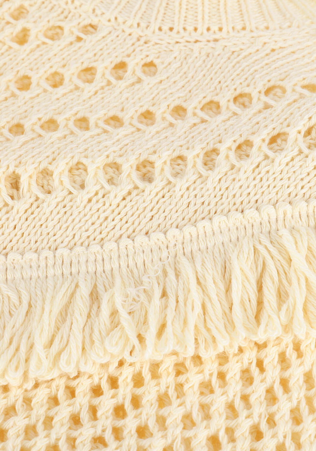 Gelbe SUMMUM Pullover FRINGE SWEATER COTTON ACRYLIC - large