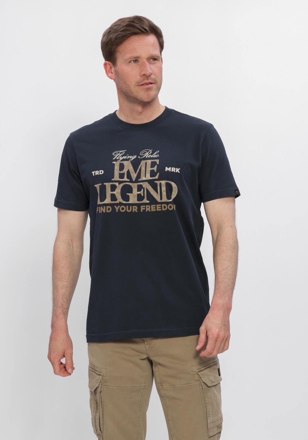Dunkelblau PME LEGEND T-shirt SHORT SLEEVE R-NECK BIG ART PACKAGE - large