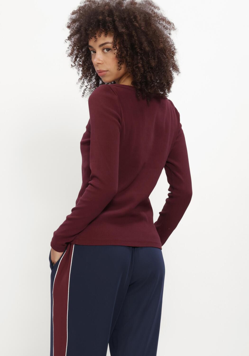 Bordeaux CATWALK JUNKIE Top BOATNECK RIB LONG SLEEVE - large