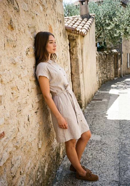 Sand MSCH COPENHAGEN Kleider MSCHVIANA GINIA SS SHIRT DRESS - large