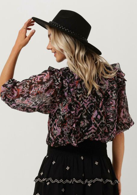 Schwarze NOTES DU NORD Blusen FABIOLA LUREX TOP - large