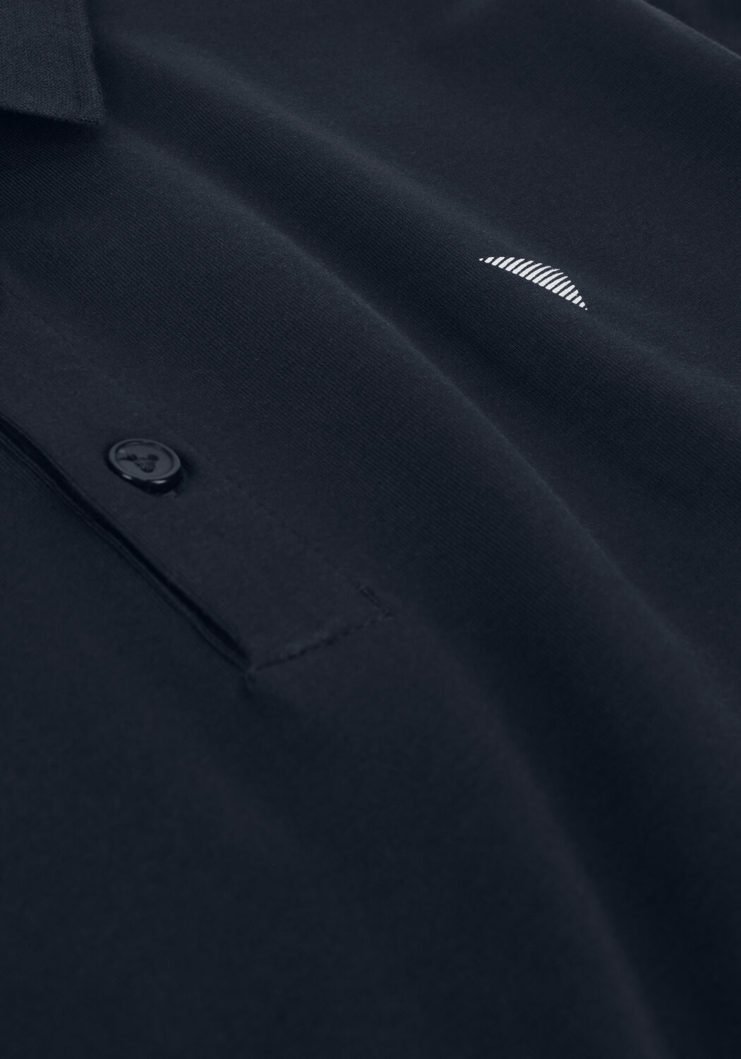 Dunkelblau PUREWHITE Polo-Shirt POLO WITH BUTTON PLACKET AND SMALL PRINT ON CHEST - large