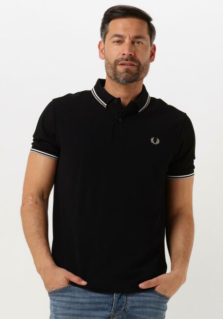 Schwarze FRED PERRY Polo-Shirt THE TWIN TIPPED FRED PERRY SHIRT - large