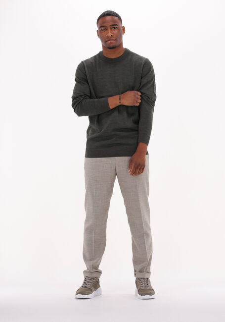 Grüne SELECTED HOMME Pullover SLHTOWN MERINO COOLMAX KNIT CREW - large