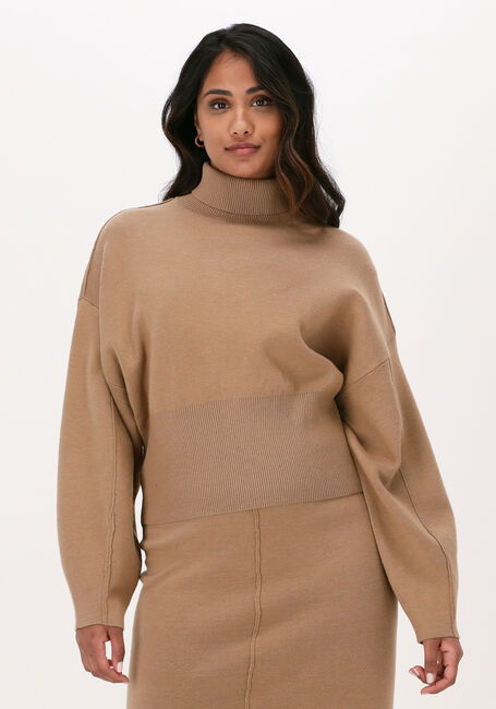 Camelfarbene GESTUZ Pullover TALLIGZ SHORT PULLOVER - large