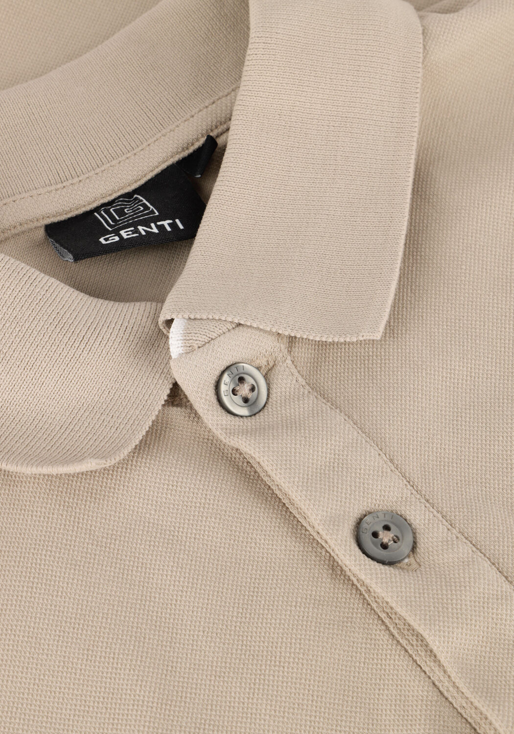 Beige GENTI Polo-Shirt POLO 3 BUTTON SS J2001-1212 - large