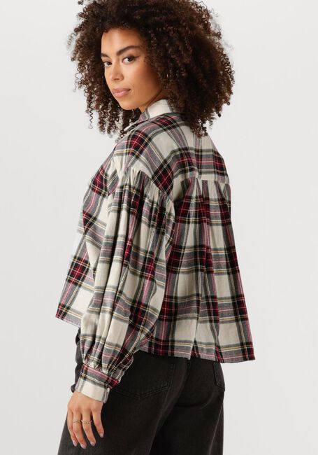 Weiße BY-BAR Blusen SARAH SHORT CHECK BLOUSE - large