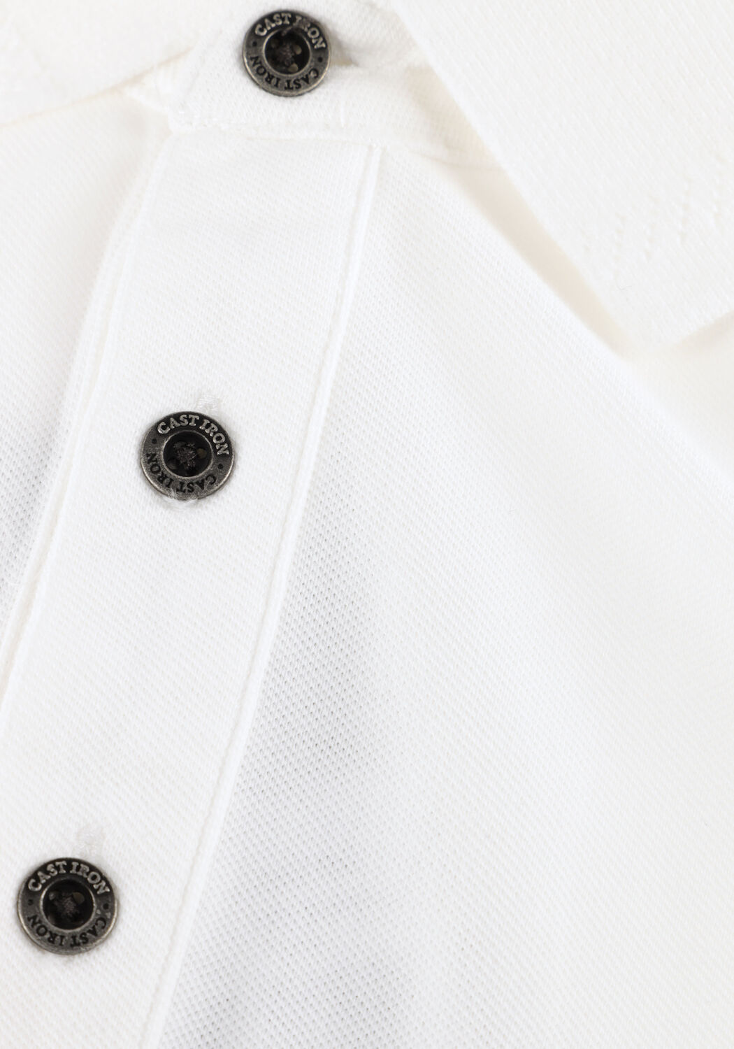 Wei&szlig;e CAST IRON Polo-Shirt SLIM FIT FINE PIQUE ESSENTIAL - large