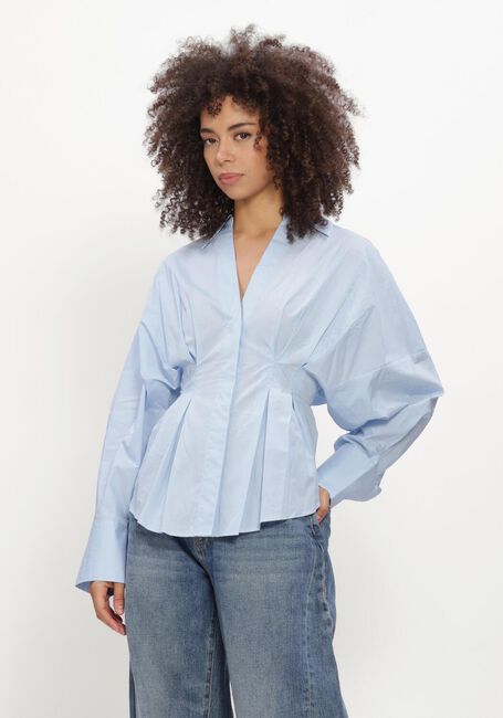 Hellblau CATWALK JUNKIE Blusen BLOUSE WITH WAIST PLEATS - large