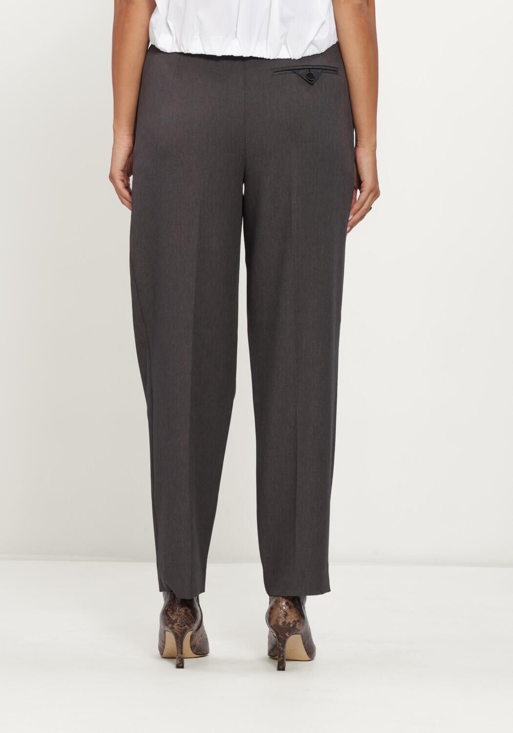 Graue HAUTE L'AMITI&Eacute; Hosen AMY CROP TALL PANT - large