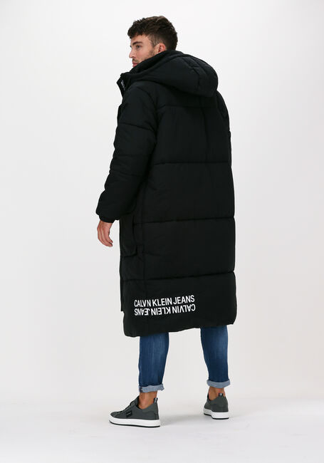 Schwarze CALVIN KLEIN Wattierte Jack SUSTAINABLE CRINKLE PARKA - large