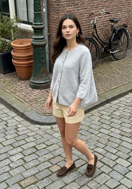 Hellgrau KNIT-TED Strickjacke MEG - large