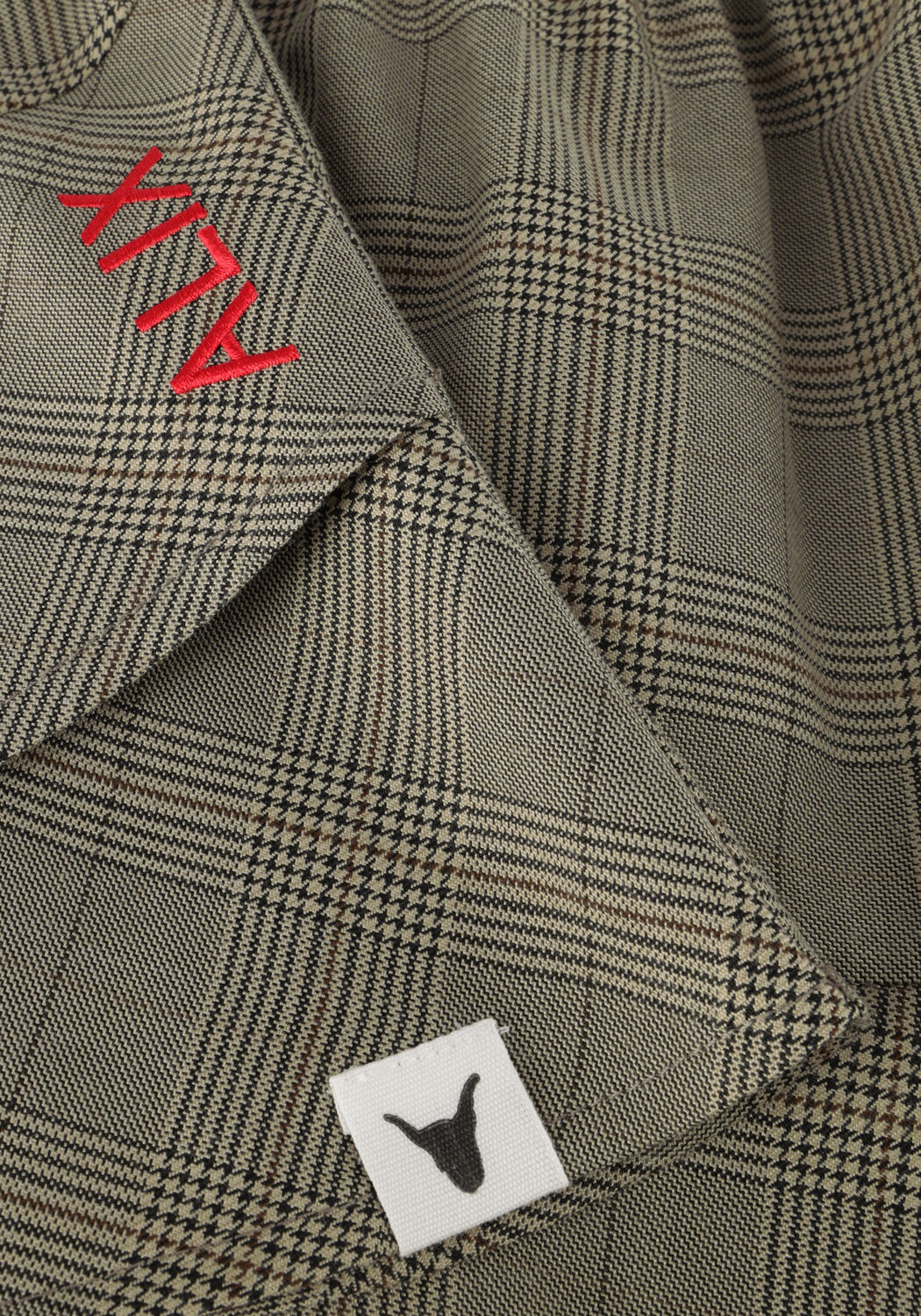 Camelfarbene ALIX MINI Minirock CHECK RUFFLE SKIRT - large