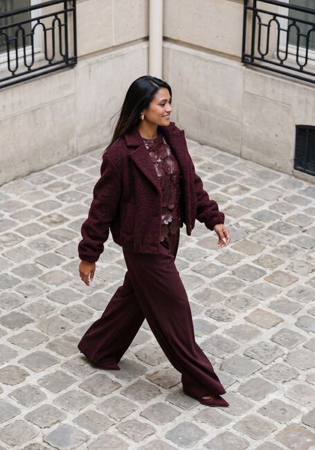 Bordeaux NUKUS Teddy-Jacke MADELIN JACKET BOUCLE - large