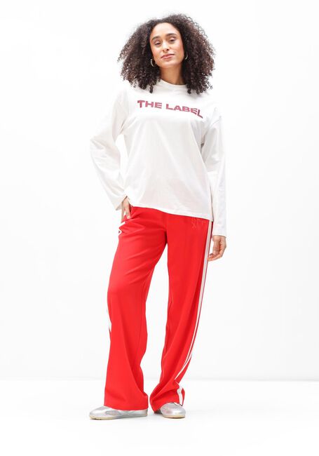 Rote ALIX THE LABEL Hosen LADIES WOVEN STRASS STRIPE PANTS - large