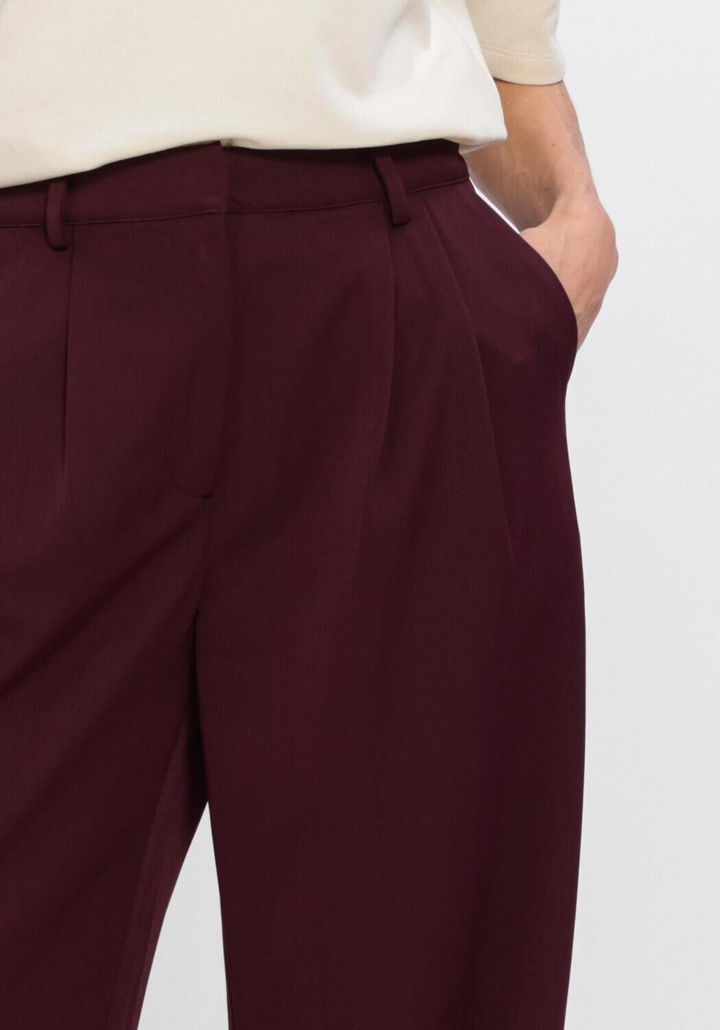 Bordeaux STUDIO AMAYA Weite Hose JACKIE PANTS - BORDEAUX - large