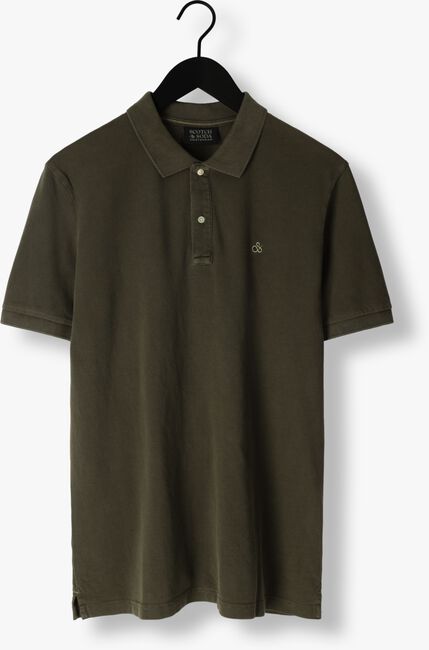 Dunkelgrün SCOTCH & SODA Polo-Shirt GARMENT DYE ORGANIC COTTON PIQUE POLO - large
