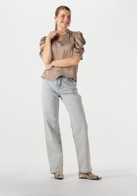 Taupe NEO NOIR Blusen ROELLA HEAVY SATEEN BLOUSE - large