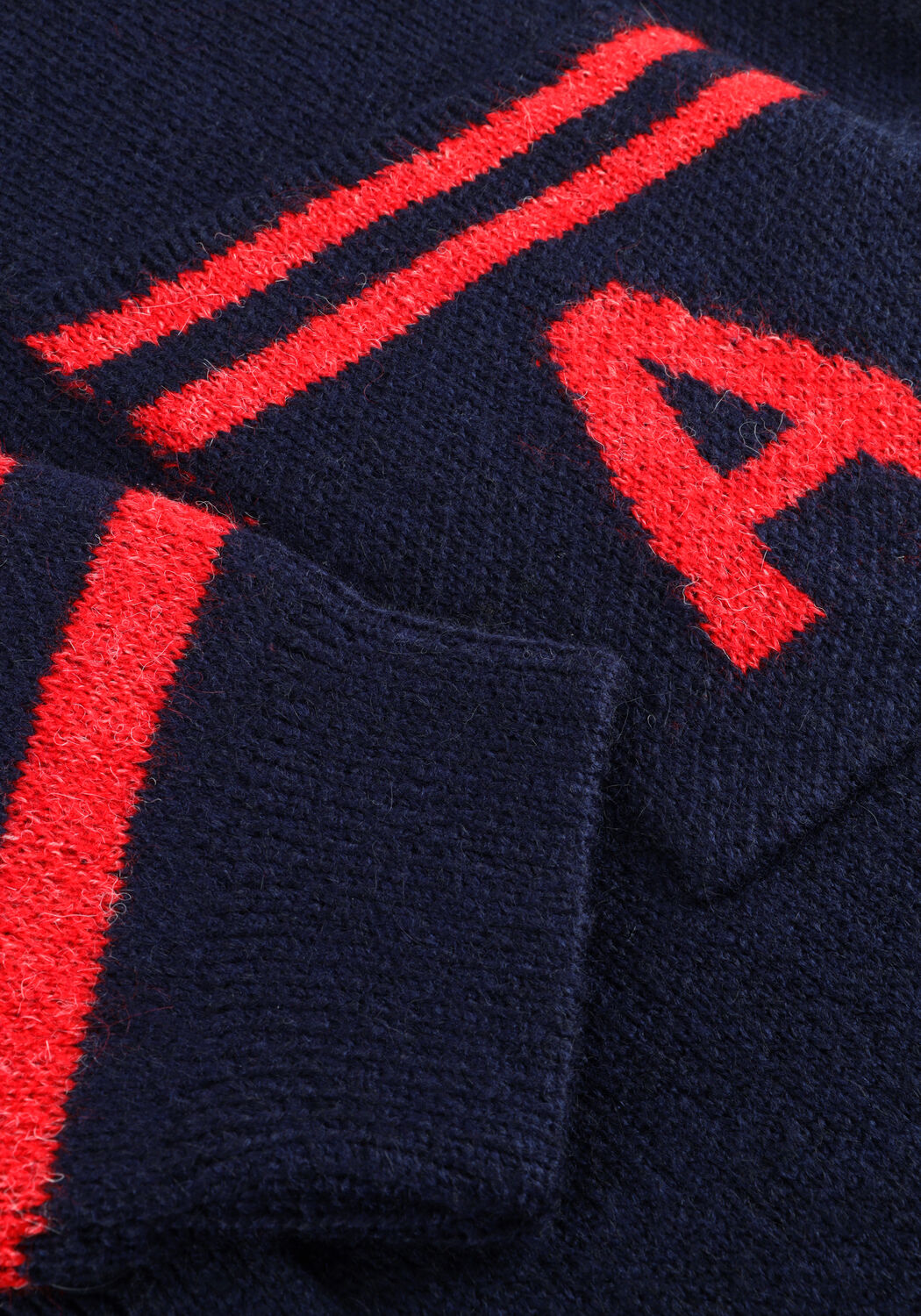 Dunkelblau ALIX THE LABEL Strickjacke LADIES KNITTED FLUFFY KNIT CARDIGAN - large