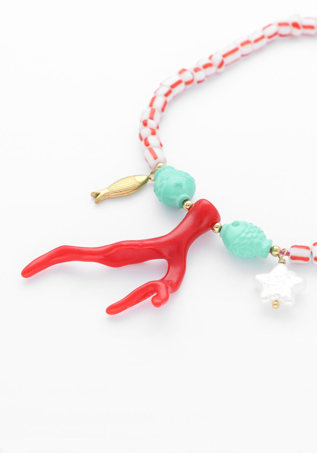 Rosane BONNIE STUDIOS Schmuck PENDANT PARTY RED NECKLACE - large