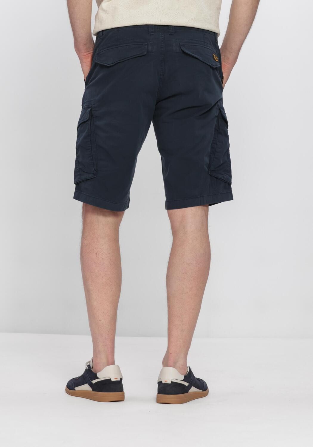 Dunkelblau PME LEGEND Kurze Hose NORDROP CARGO SHORTS STRETCH TWILL - large