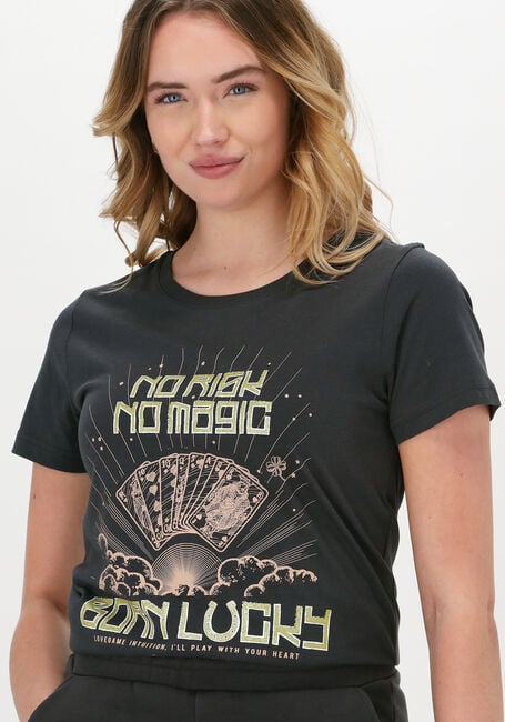 Graue COLOURFUL REBEL T-shirt BORN LUCKY GLITTER CLASSIC TEE - large