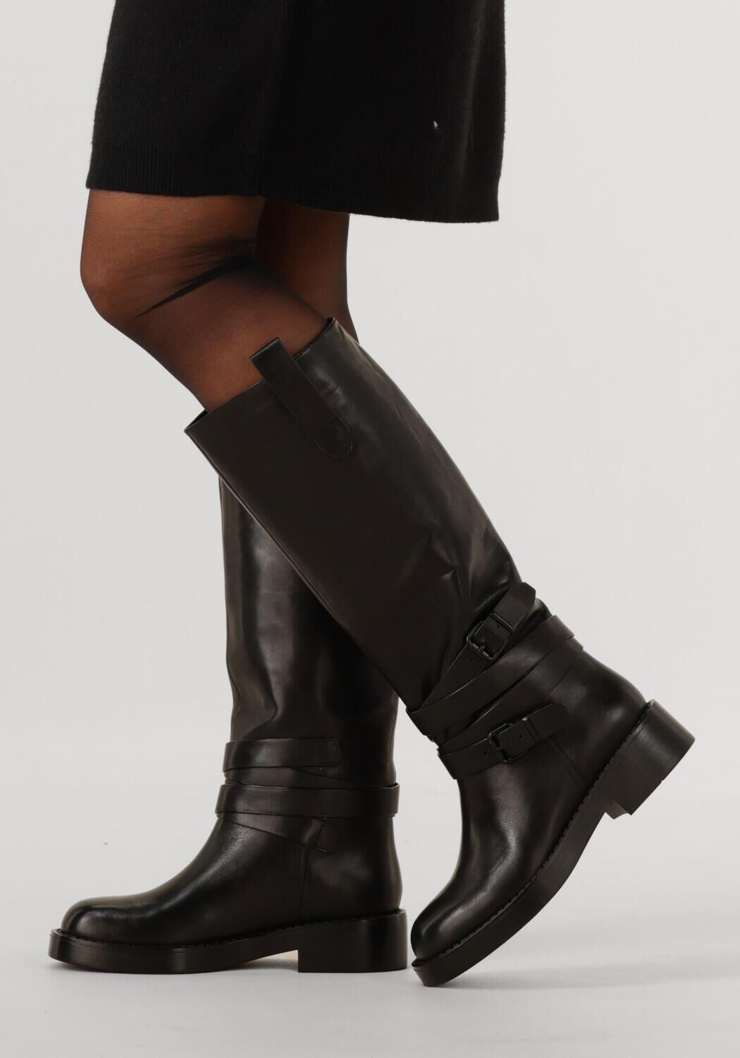 Schwarze STEFANO LAURAN Hohe Stiefel PE2058 - large