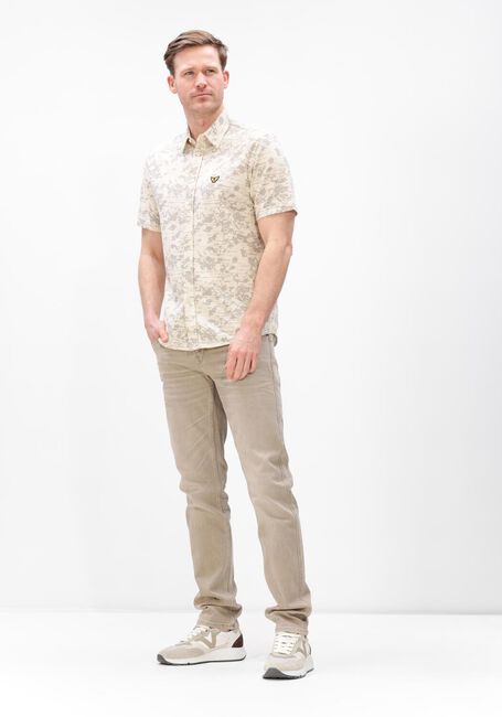 Beige PME LEGEND Casual-Oberhemd SKYNIGHT S/S AOP DESERT FLOWER ON CTN JERSEY PIQUE - large