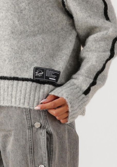 Hellgrau HAUTE L'AMITIÉ Pullover TOBY HEM LINE KNIT - large
