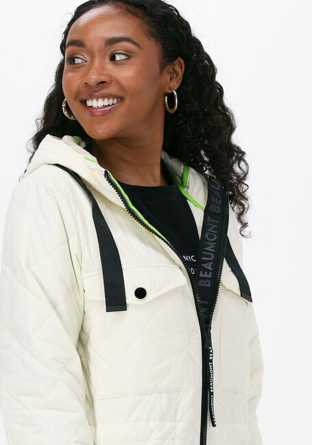 Ecru BEAUMONT Wattierte Jack LONG COAT LIGHT PADDED - large