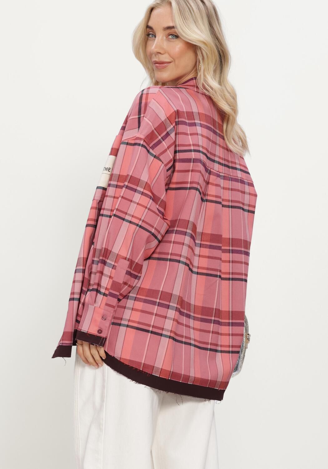 Orangene ALIX THE LABEL Blusen LADIES WOVEN CHECK BLOUSE - large