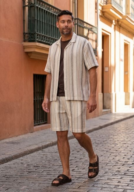 Beige SELECTED MEN Hemden SLHRLXCAL SS SHIRT RESORT - large
