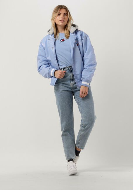 Blaue TOMMY JEANS Jack TJW GRAPHIC SATIN BOMBER JACKET - large