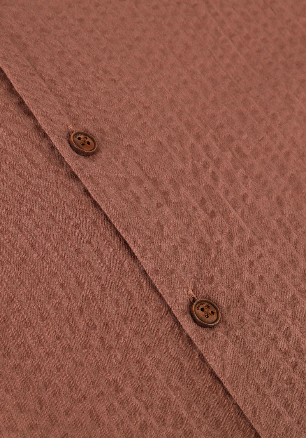 Cognacfarbene ANERKJENDT Casual-Oberhemd AKLEO S/S SEERSUCKER SHIRT - large